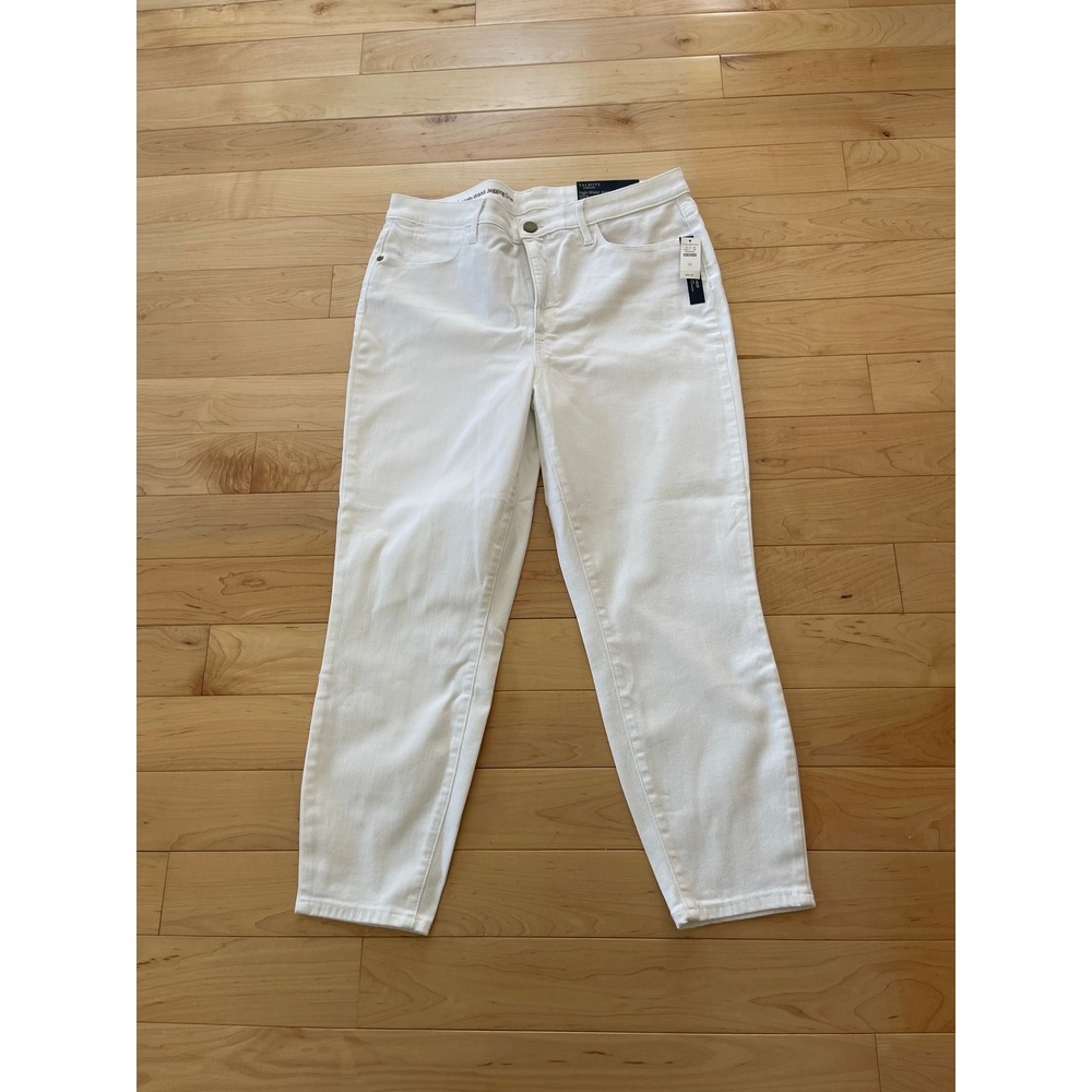 NWT Talbots Flawless High-Waist Jegging Crop White Skinny Denim Pants Womens 12
